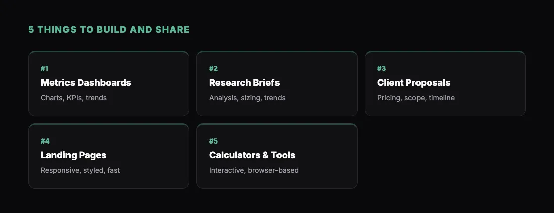 5 Things to Build and Share